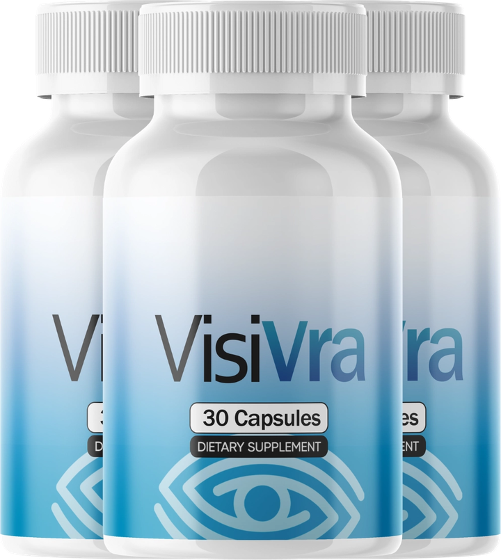 3 Bottles of Visivra vision support capsules, 30 capsules per bottle
