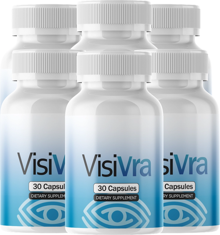 6 Bottles of Visivra vision support capsules, 30 capsules per bottle